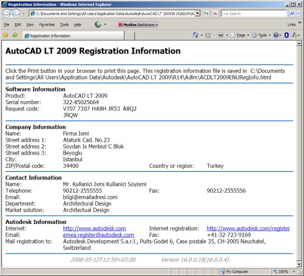 autodesk 2005 activation code