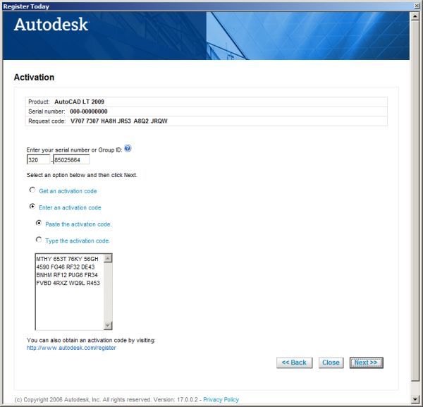 autocad lt 2009 activation code generator